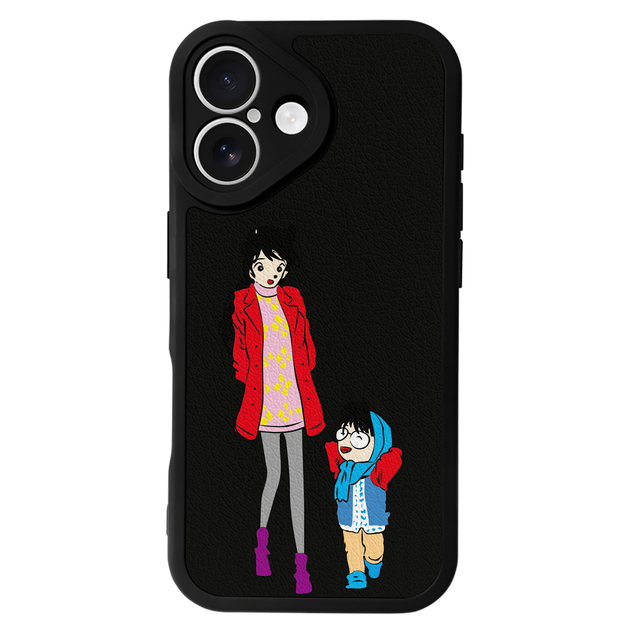 （画像用） 名探偵コナン 江戸川 コナン Detective Conan Conan Edogawa 【iPhone 16シリーズ対応】シリコンスマホケース（レザー調） 材質：シリコン